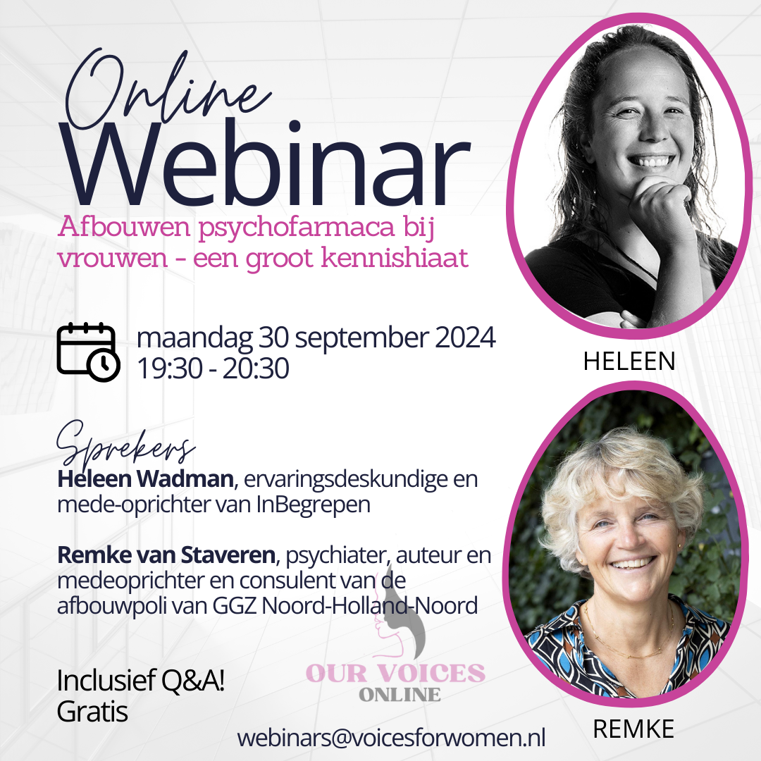 Webinar 15: Afbouwen psychofarmaca bij vrouwen